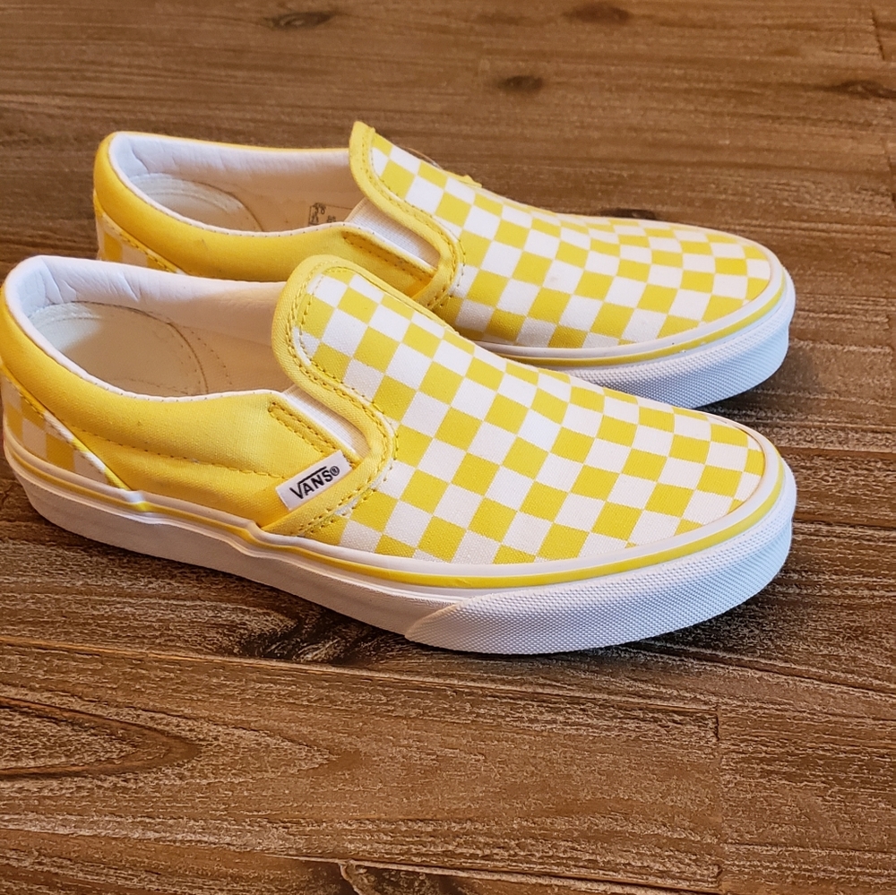 Van's Kids Size 3 Aspen Yellow Checkered